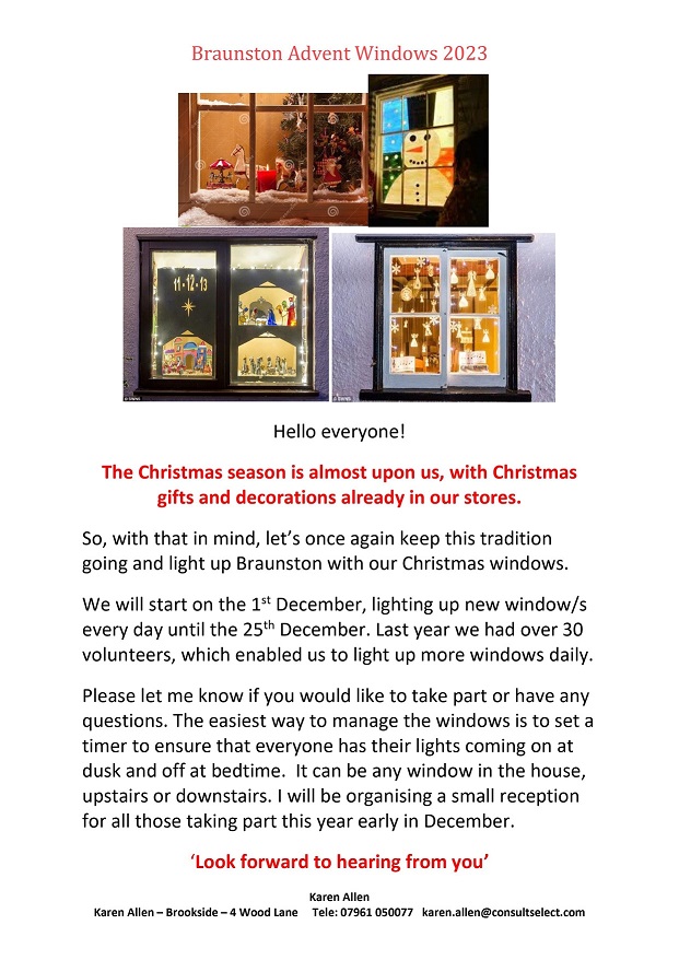Braunston Xmas Windows